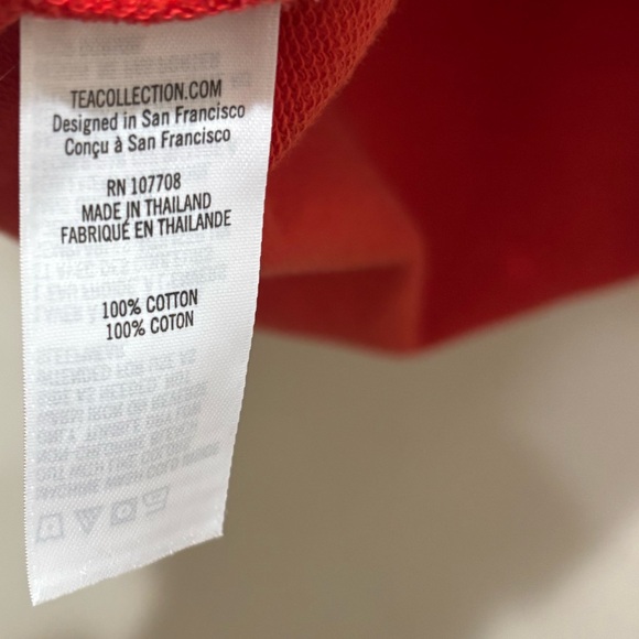 Tea Collection Dotty Drawstring Red Polka Dot Winter Christmas Dress, Girls 7 - Picture 4 of 7